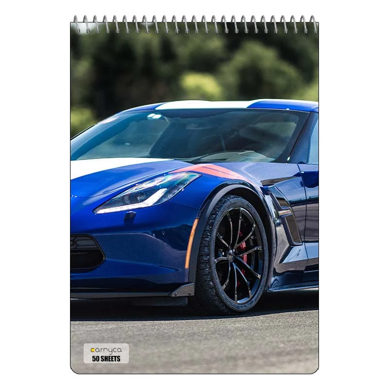 دفتر نقاشی 50 برگ سیمی کارنیکا طرح شورولت کوروت Chevrolet Corvette کد 22872