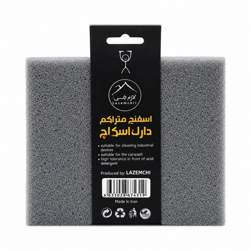 ابر اسفنج نظافت خودرو دارک اسکاچ مدل 001 سایز 12x5x25 سانتیمتر