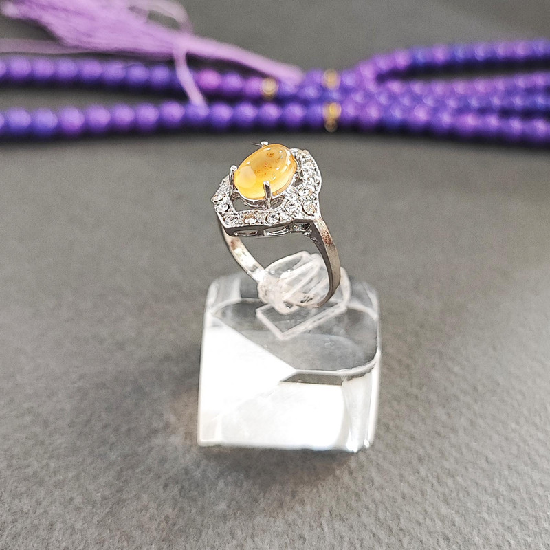 انگشتر نقره زنانه مدل عقیق یمنی کد YW4210 انگشتر نقره زنانه مدل عقیق یمنی کد YW4210