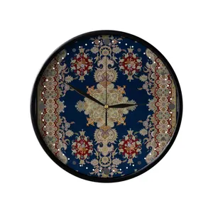 ساعت دیواری مدوپد طرح فرش قم لچک و ترنج مدل C-Ghom027
