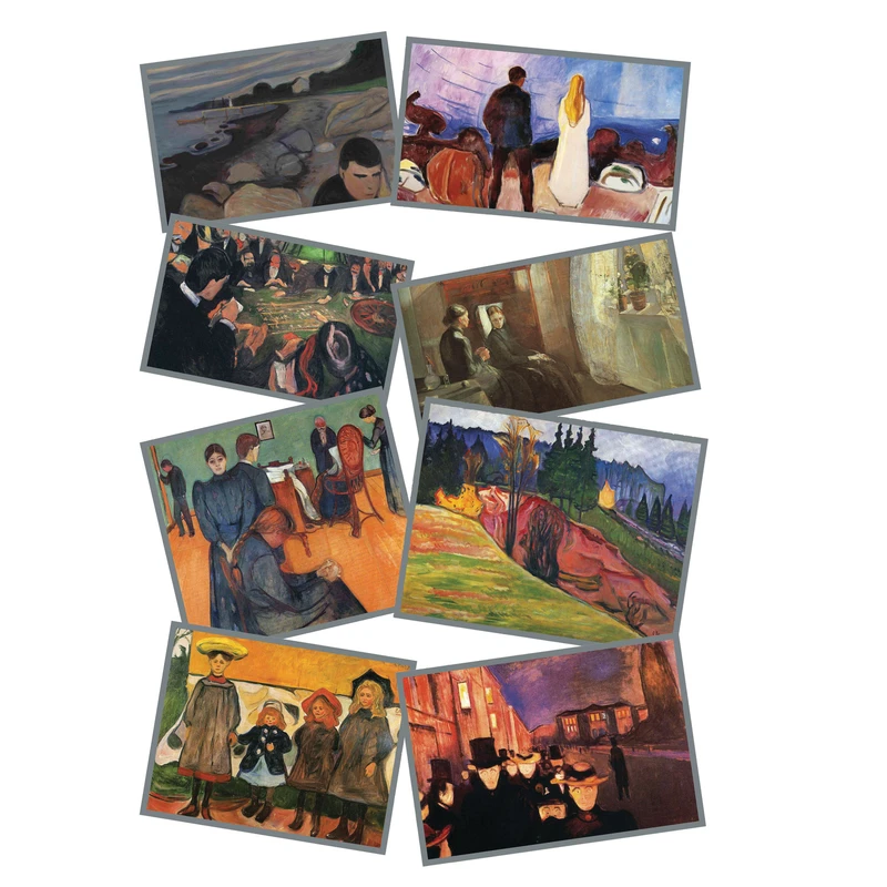 استیکر لپ تاپ طرح نقاشی های معروف اثر ادوارد مونک کد 2137 مجموعه 8 عددی