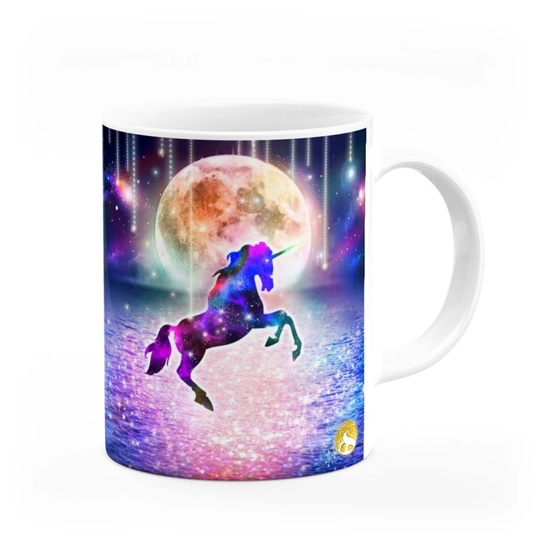 ماگ هومرو طرح یونیکورن اسب تک شاخ مدل MG9619