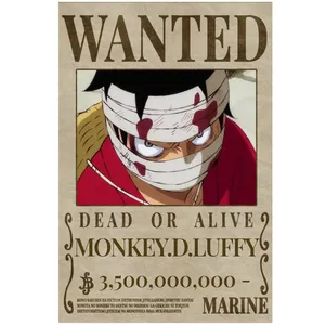 پوستر مدل تحت تعقیب انیمه وان پیس One piece طرح لوفی Luffy کد 46