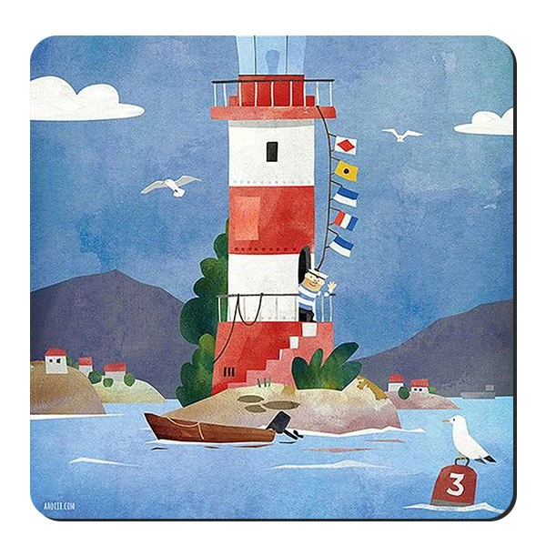  زیر لیوانی طرح فانوس دریایی کد nzl142