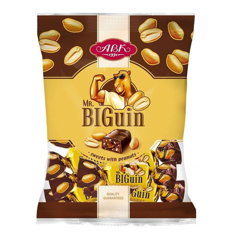 شکلات با مغز بادام زمینی آ ب ک - 1 کیلوگرم