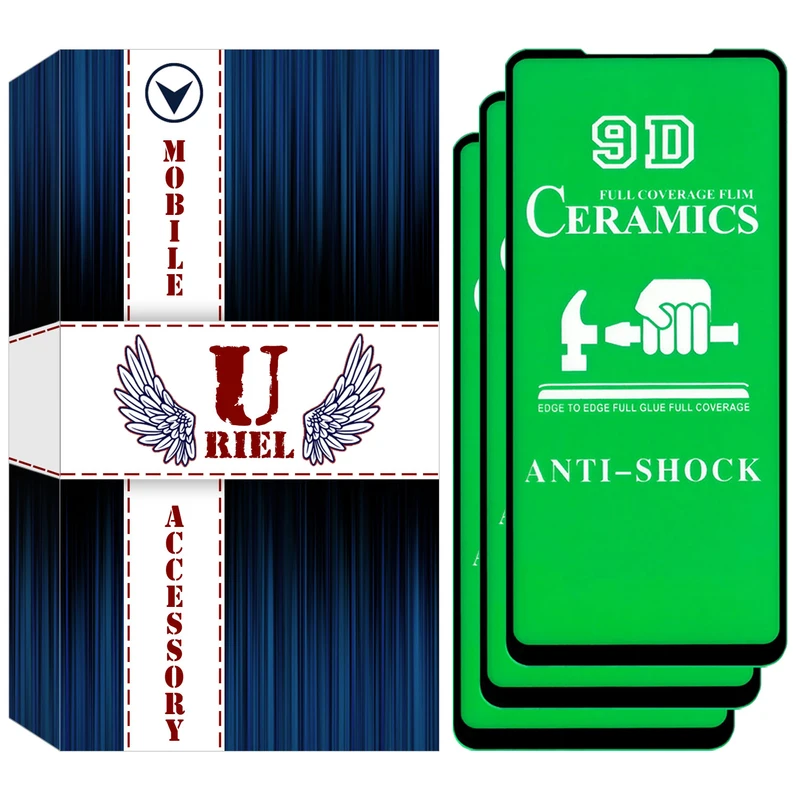 محافظ صفحه نمایش سرامیکی یوریل مدل UCR-S مناسب برای گوشی موبایل شیائومی Redmi Note 13 5G بسته سه عددی