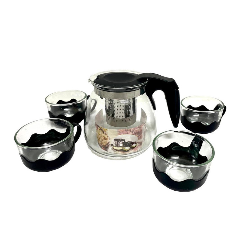 سرویس قوری و فنجان 5 پارچه مدل شاین کد 2564