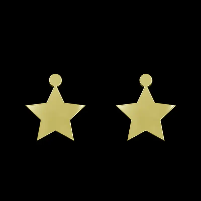گوشواره طلا 18 عیار زنانه مدوپد مدل ستاره کد GA1-15349