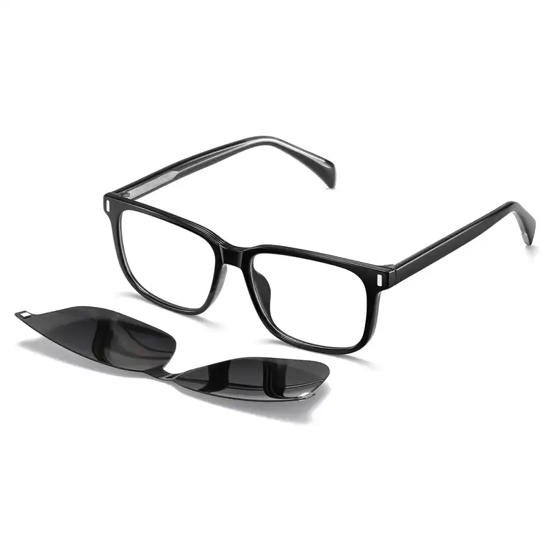 فریم عینک طبی مدل CG7201C01P109 Polarized Double Switch به همراه کاور آفتابی