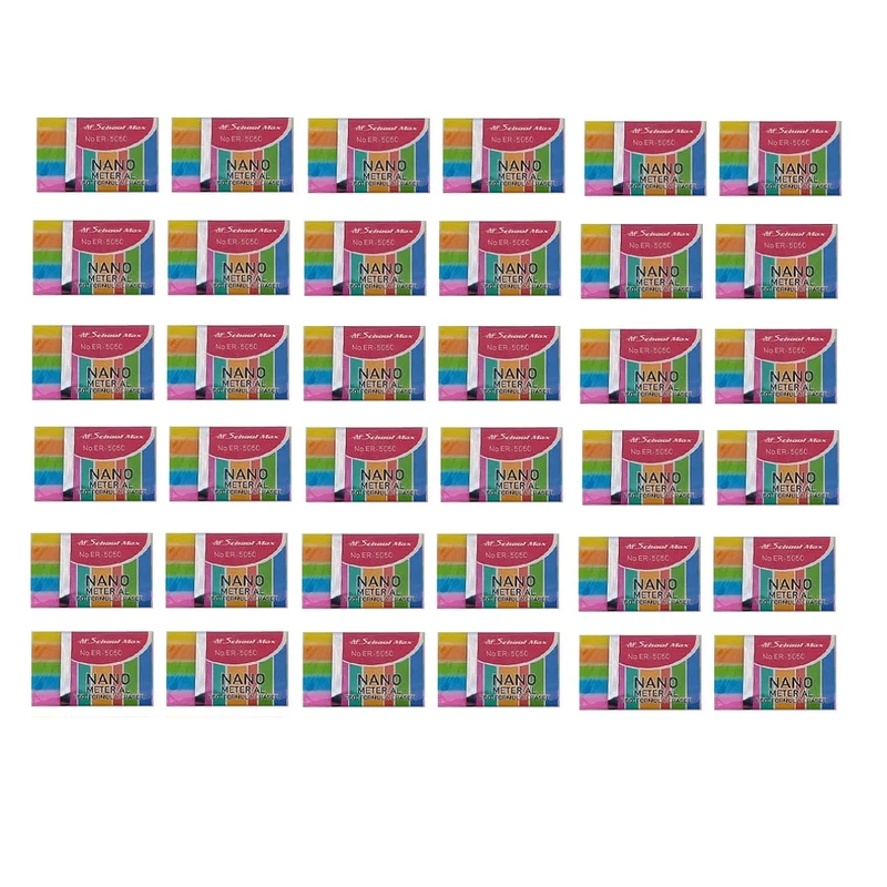 پاک کن اسکول مکس طرح رنگی کد 2107 بسته 36 عددی