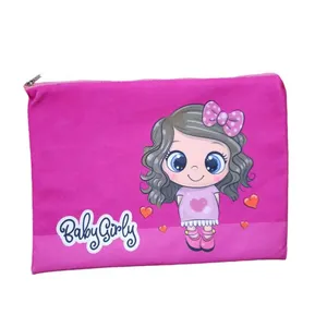 پوشه مدل زیپ دار طرح دختر بامزه کد 01884 سایز