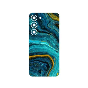 MAHOOT Turquoise marblewith golden streaks Cover Sticker for Samsung Galaxy S23