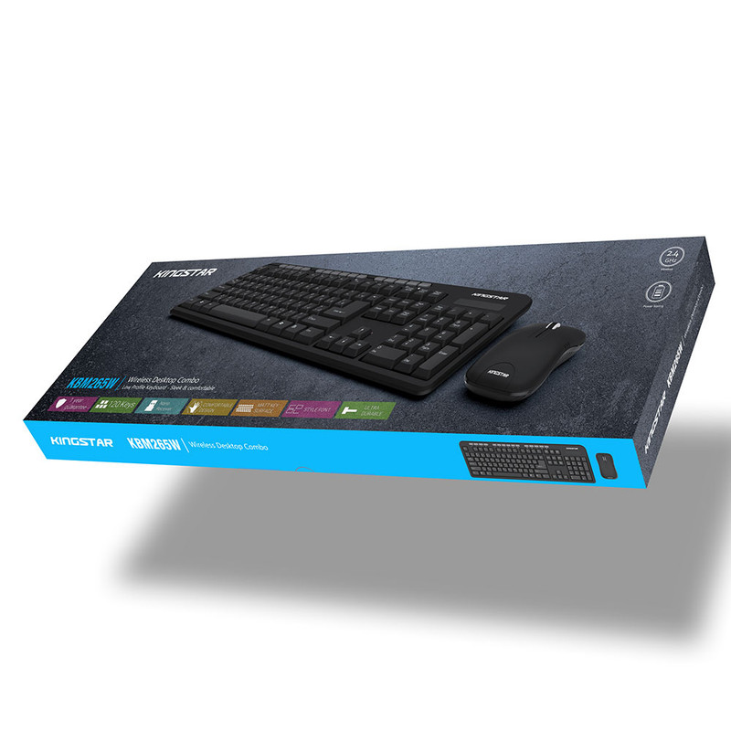 کیبورد و ماوس بی سیم کینگ استار مدل KBM265W