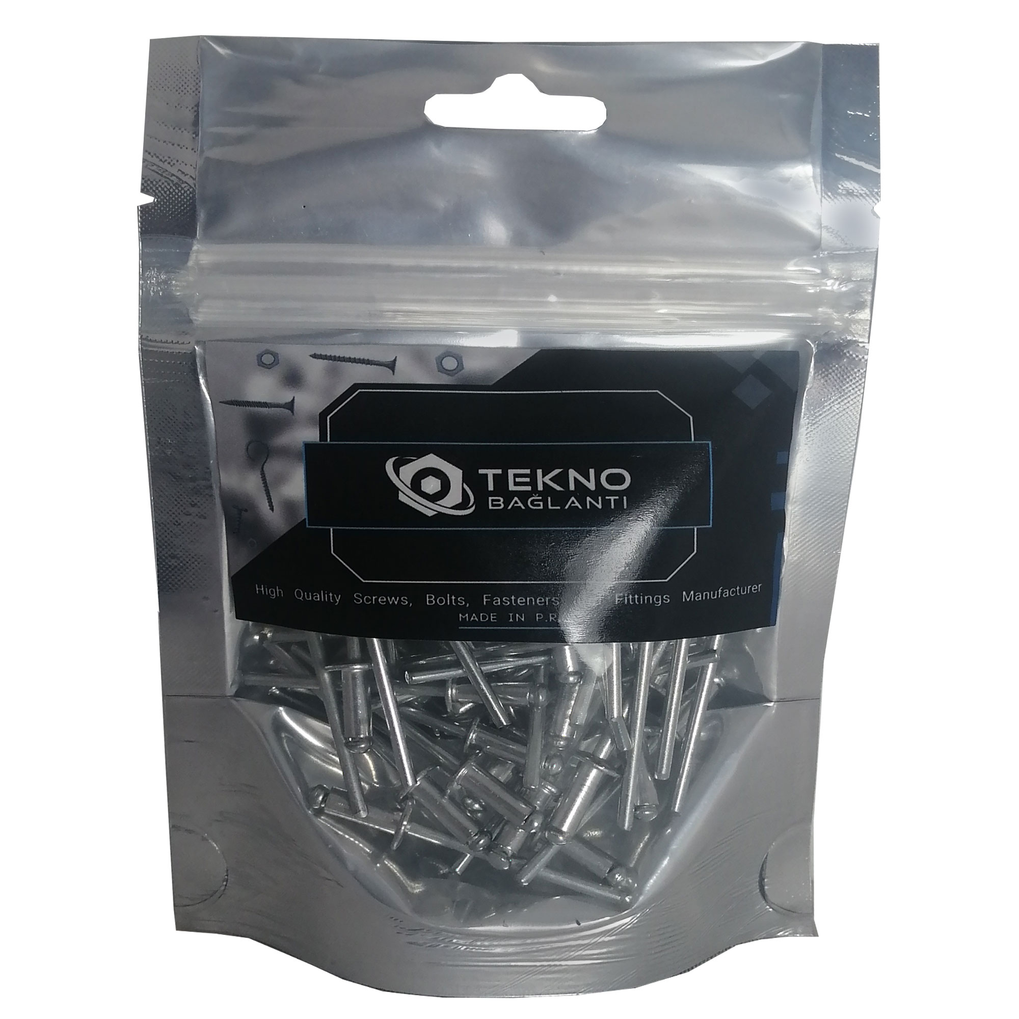 میخ پرچ تکنو باغلانتی مدل Tekno-4x10 مجموعه 100 عددی