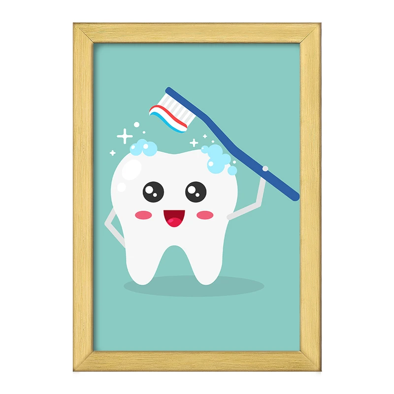 تابلو خندالو طرح دندان و دندان پزشکی کودکانه کد 36695