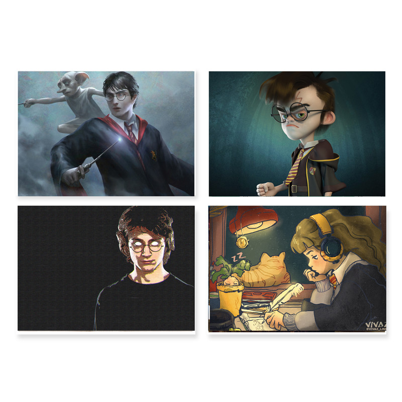 پوستر طرح هری پاتر کد A-2012 مجموعه 4 عددی