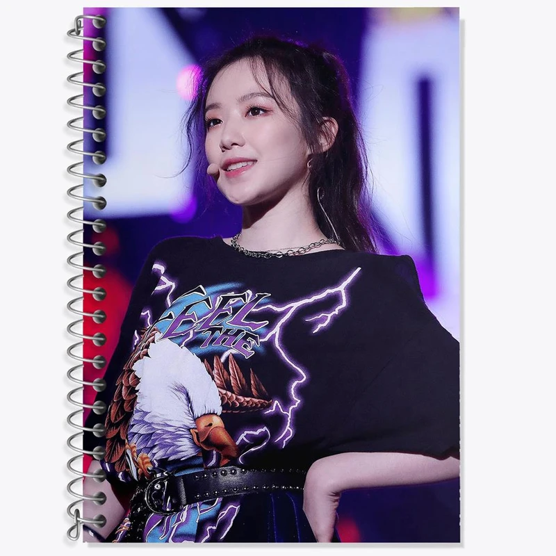 دفتر زبان 50 برگ خندالو مدل سه خط طرح شوهوآ گروه جی آیدل Gidle کد 19544