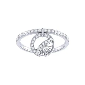  انگشتر طلا 18 عیار زنانه قیراط طرح دایره کد GH6104