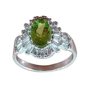 انگشتر نقره زنانه سلین کالا مدل زبرجد کد MPS-2