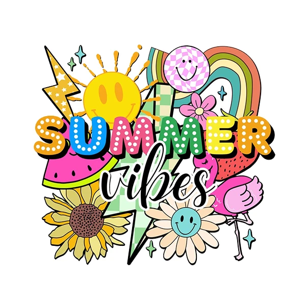 استیکر پارچه و لباس پاد آفرین طرح تابستان کد 3581