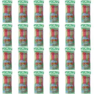 نی نوشیدنی یکبار مصرف مدل اکتای 24 بسته 100 عددی