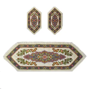 ست 3 تکه رومیزی پته دوزی طرح آیلین
