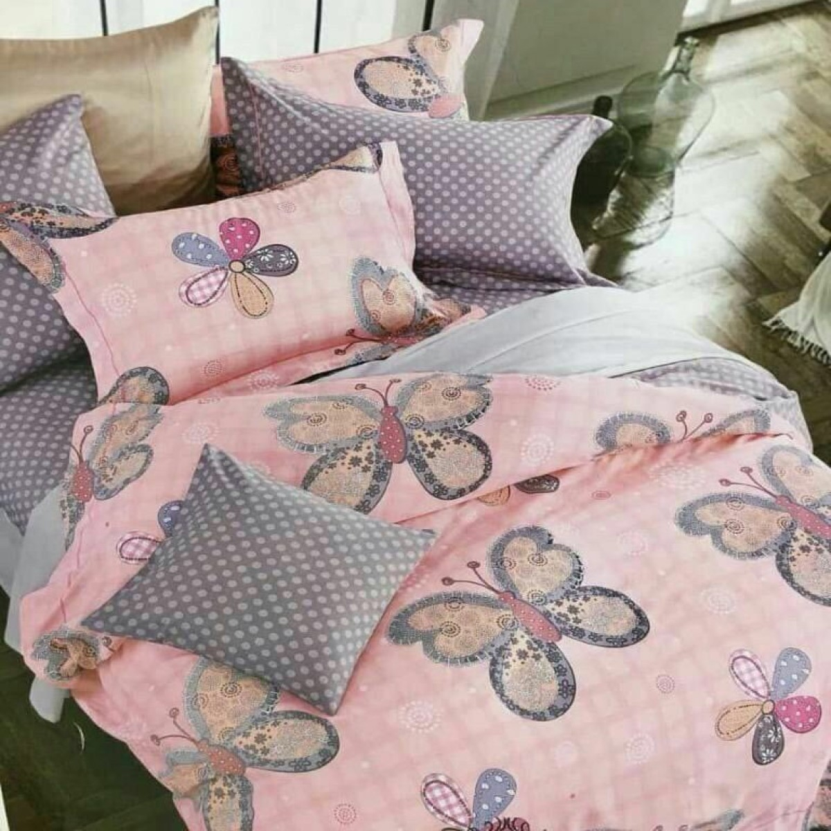 سرویس خواب کوکو جم مدل butterfly کد 180 دونفره 6 تکه