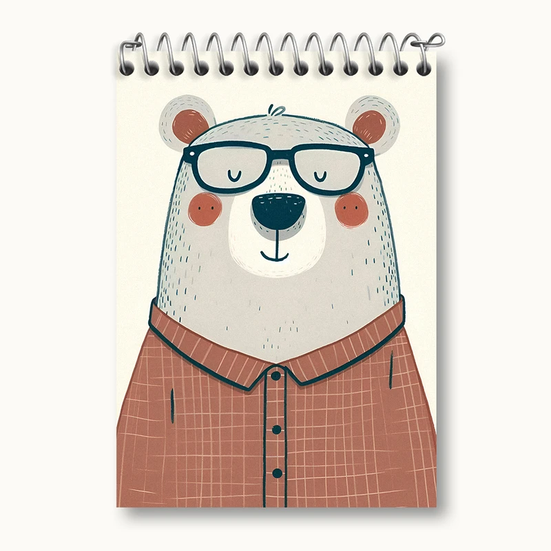 دفتر یادداشت 50 برگ خندالو طرح خرس بامزه کد N4872