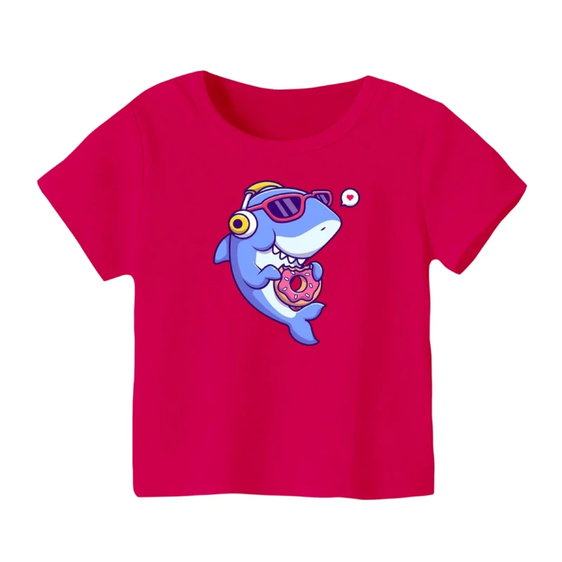 تی شرت آستین کوتاه بچگانه مدل کوسه کد ۳