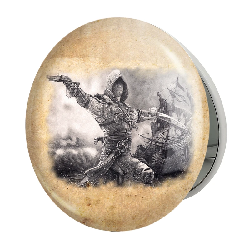 آینه جیبی خندالو طرح بازی اساسینز کرید  مدل تاشو کد 27910