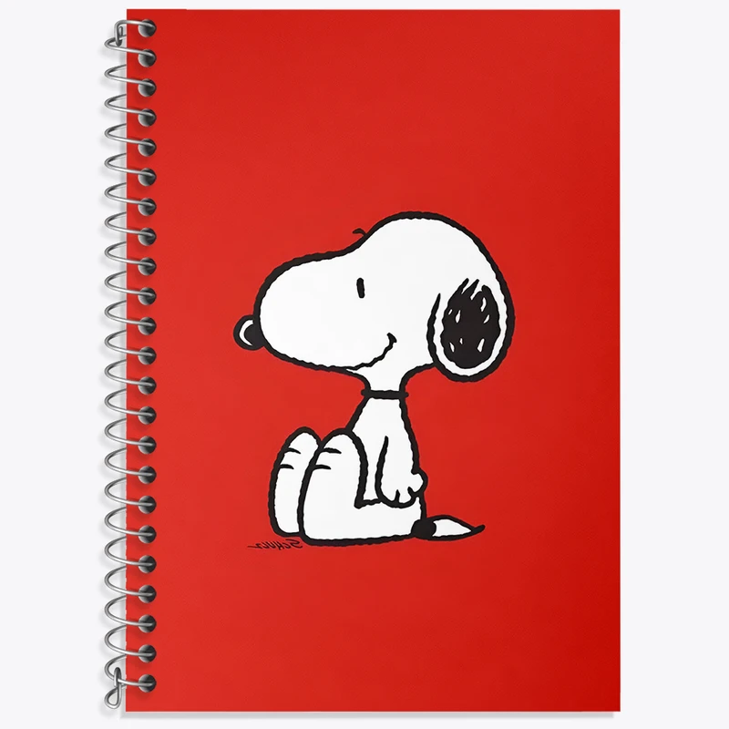 دفتر زبان 50 برگ خندالو مدل سه خط طرح اسنوپی (Snoopy)  کد N3528