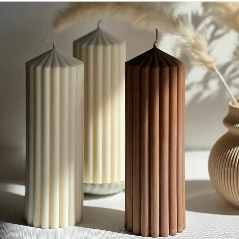 شمع دست ساز مدل شیاردار