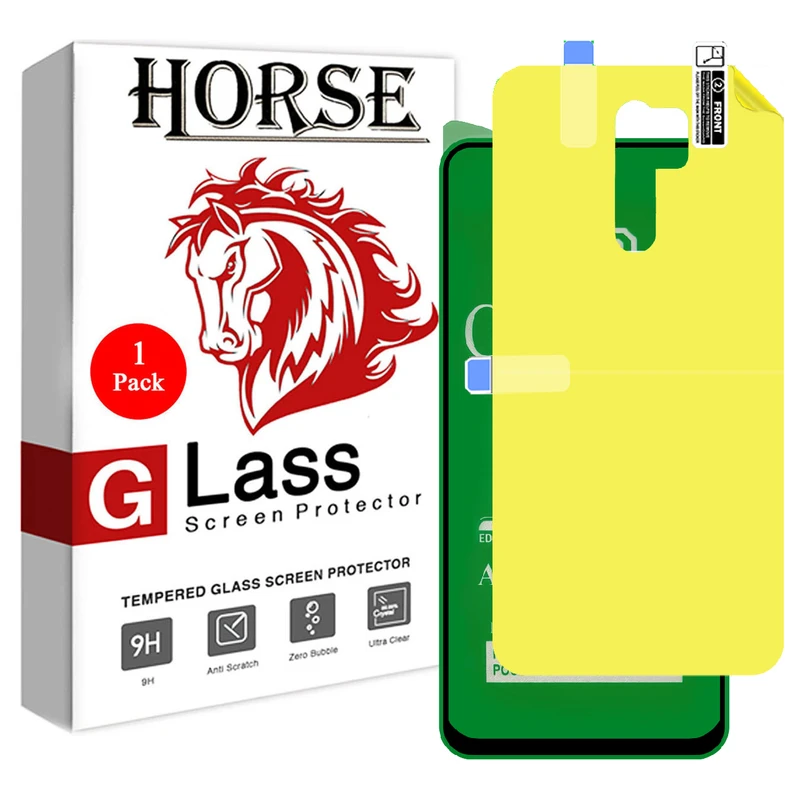 محافظ صفحه نمایش هورس مدل 2CRN مناسب برای گوشی موبایل شیائومی Redmi Note 8 Pro به همراه محافظ پشت گوشی