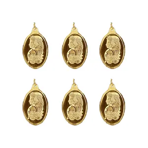 آویز گردنبند طلا 18 عیار زنانه سین سان مدل الیزابت بسته 6 عددی