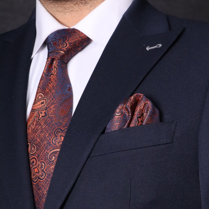 ست کراوات و دستمال جیب نسن مدل sn101003