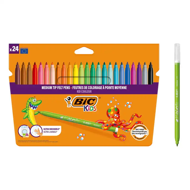 ماژیک رنگ آمیزی بیک مدل KIDS مجموعه 24 عددی