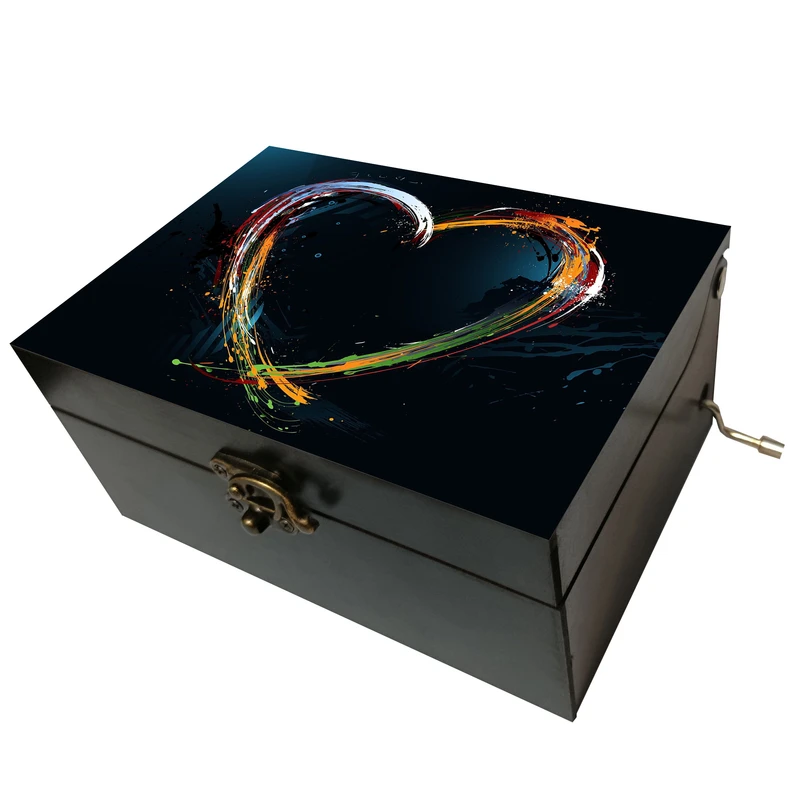 جعبه موزیکال مدل هندلی طرح عشق و قلب کد T1223