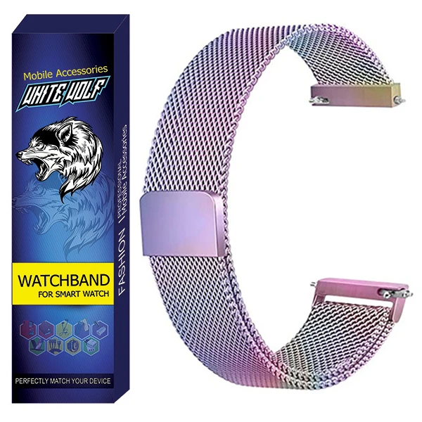 بند وایت ولف مدل W-Milanese مناسب برای ساعت هوشمند میبرو 22 میلی متری X1 / A1 / Lite 2