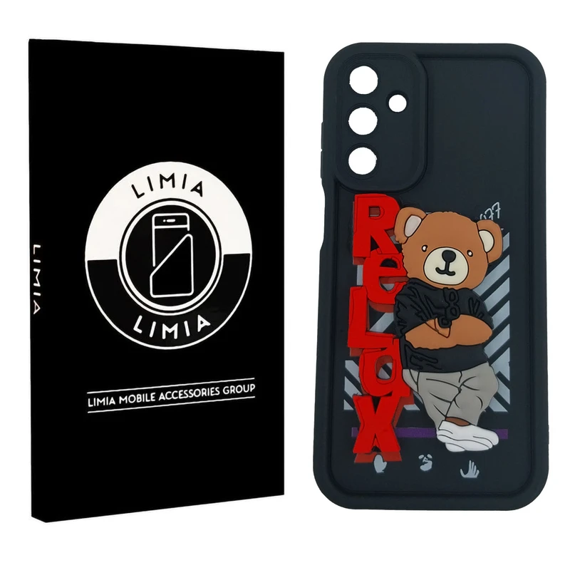 کاور لیمیا مدل سولید لنزدار طرح عروسکی برجسته مناسب برای گوشی موبایل سامسونگ Galaxy A15