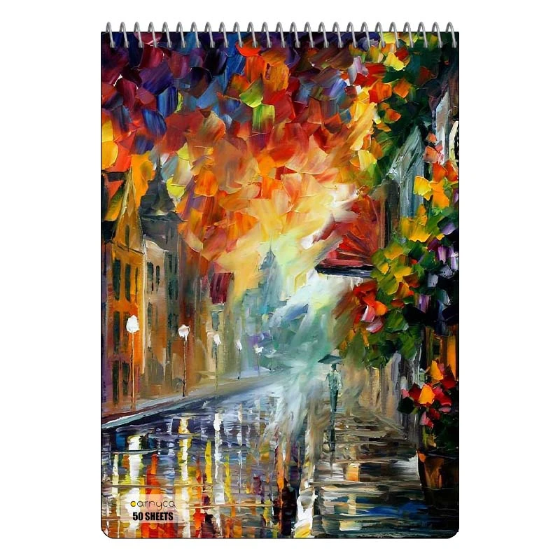 دفتر نقاشی 50 برگ سیمی کارنیکا طرح نقاشی های آبرنگی Watercolor Paintings کد 61080