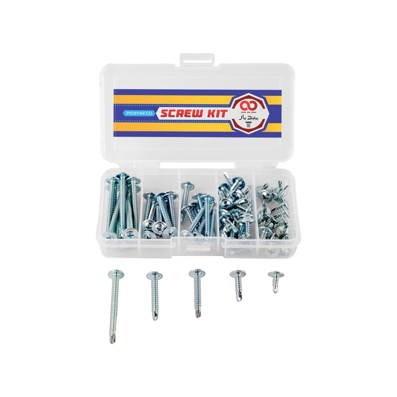 پیچ سرمته پیچ یار مدل واشردار مجموعه 71 عددی