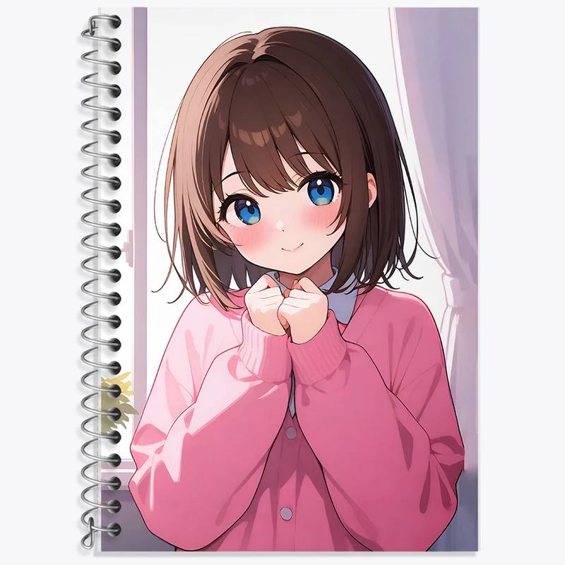 دفتر زبان 50 برگ خندالو مدل دو خط طرح دخترانه کد F6975