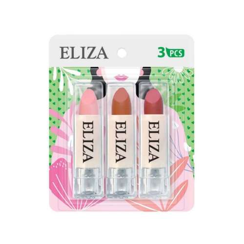 رژ لب جامد الیزا شماره 22-17 مجموعه  دو عددی به همراه بالم لب