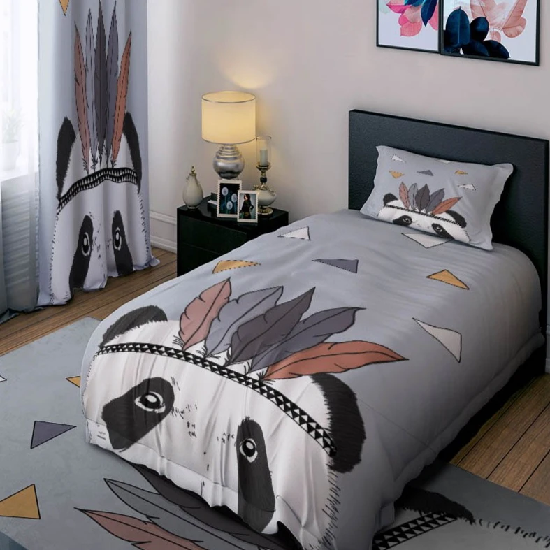 سرویس خواب 1 نفر 4 تکه مدل پاندا سرخپوست کد 1232