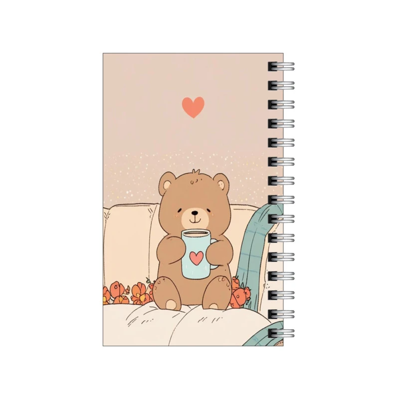 دفترچه یادداشت 50 برگ طرح خرس عاشقانه با قهوه مدل to do list کد 4020967
