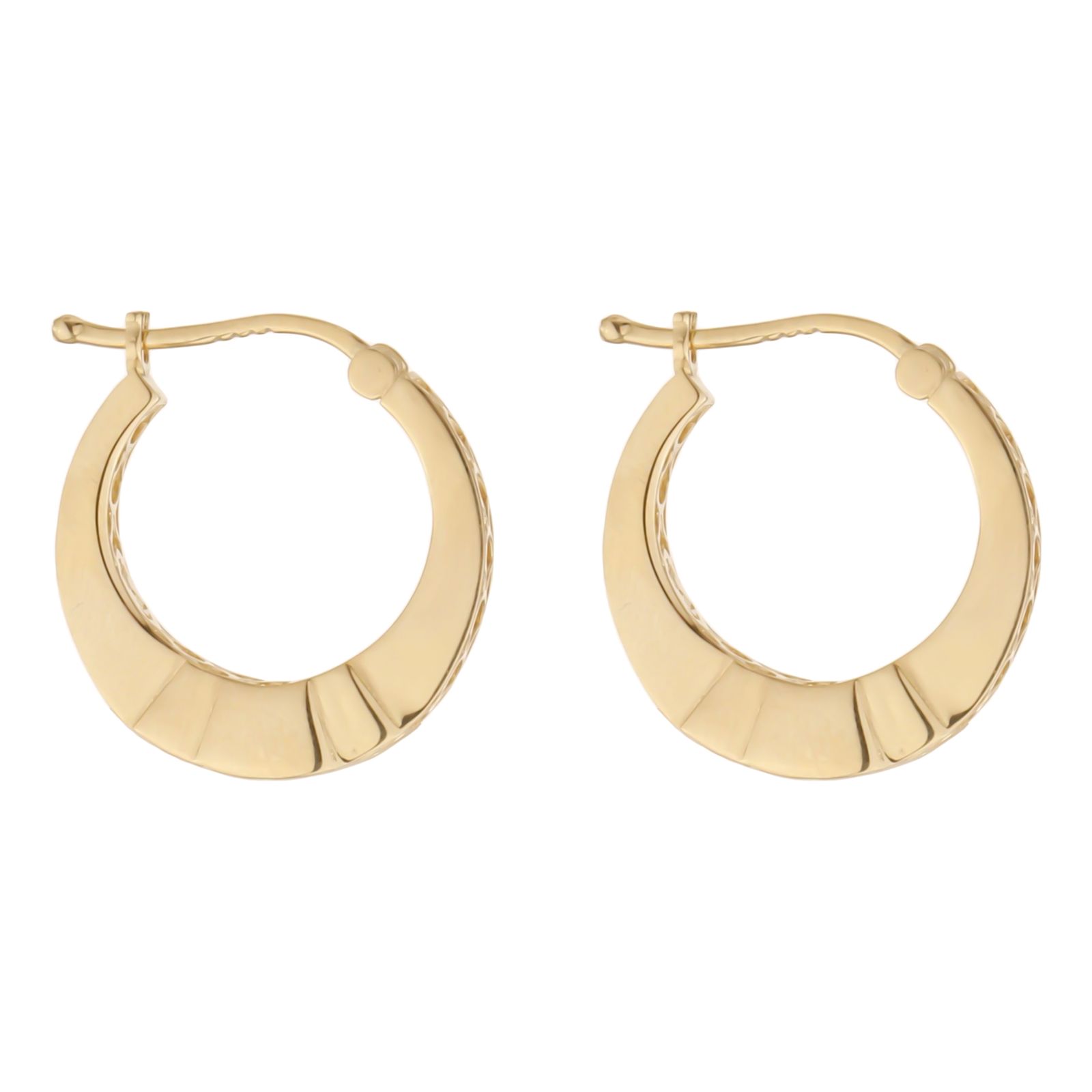 گوشواره طلا کم اجرت 18 عیار زنانه گلدم مدل E-2311015 -  - 1