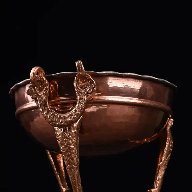 میوه خوری مسی مدل پایه بلند زنجان کد 25