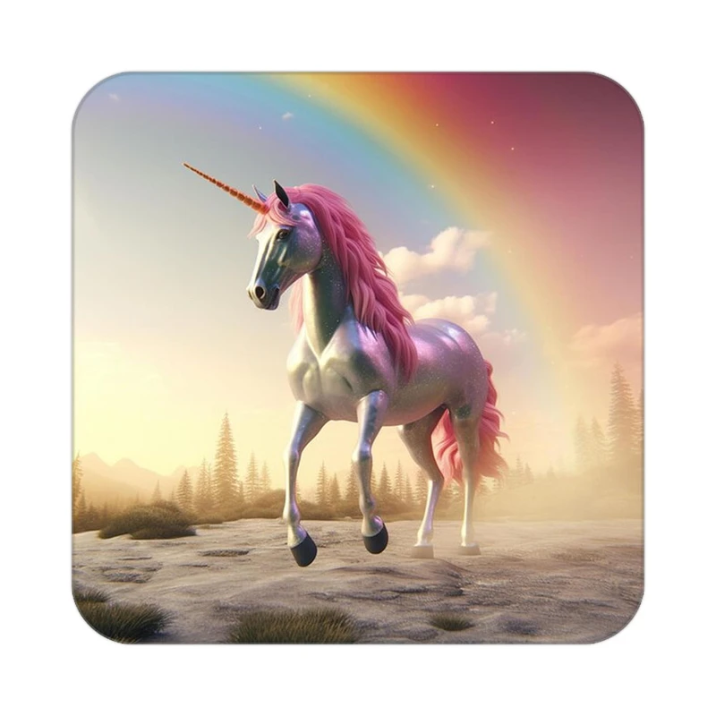 زیر لیوانی کاکتی طرح اسب تک شاخ و یونیکورن مدل mp29107