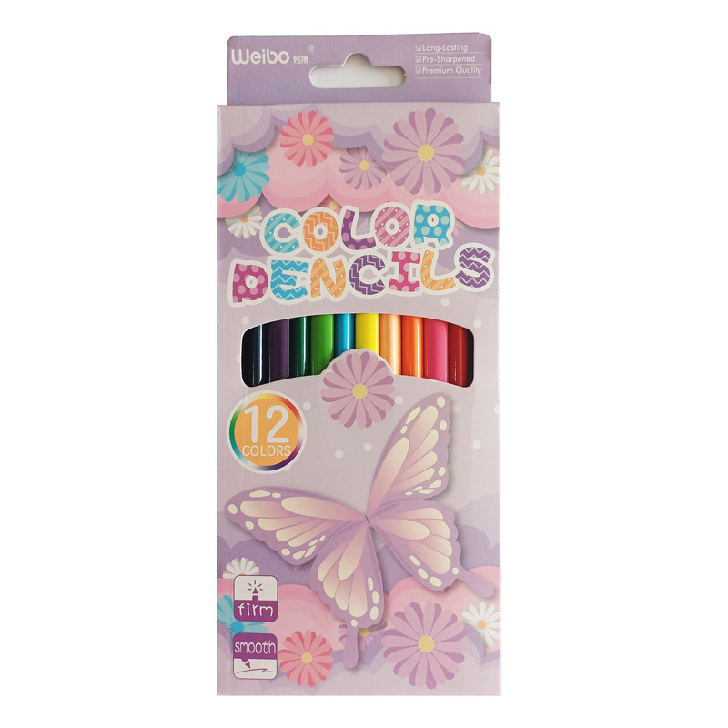 مداد رنگی 12 رنگ ویبو مدل WB9038-12 کد2