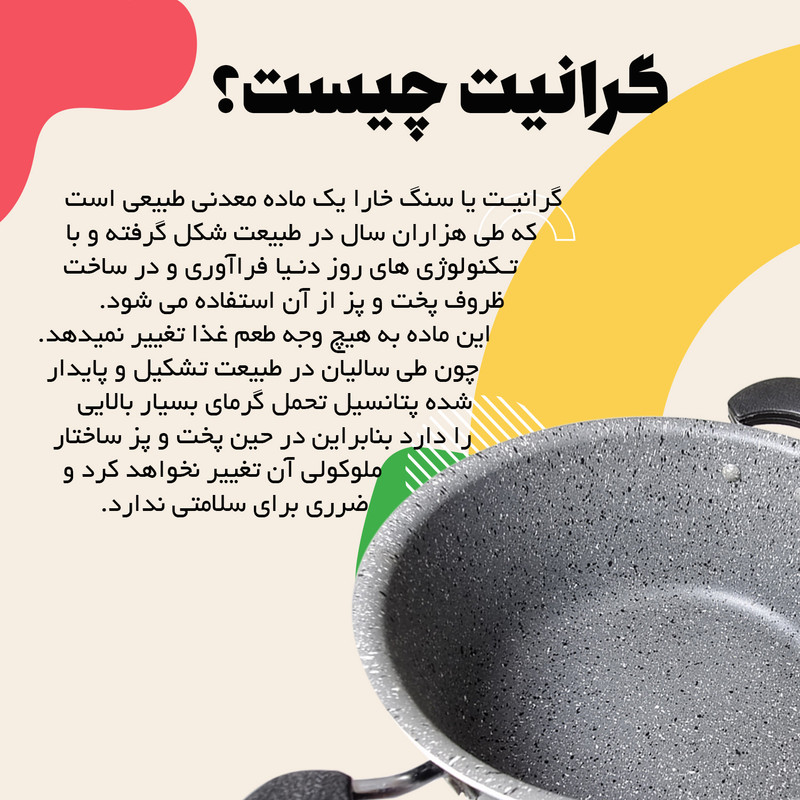 قابلمه ظرفیران رهنمون مدل تینا کد ZRS18 سایز 18